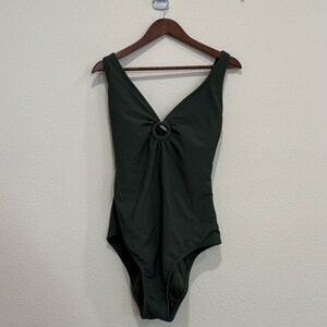 Shade & Shore Dark Green One Piece Swimsuit